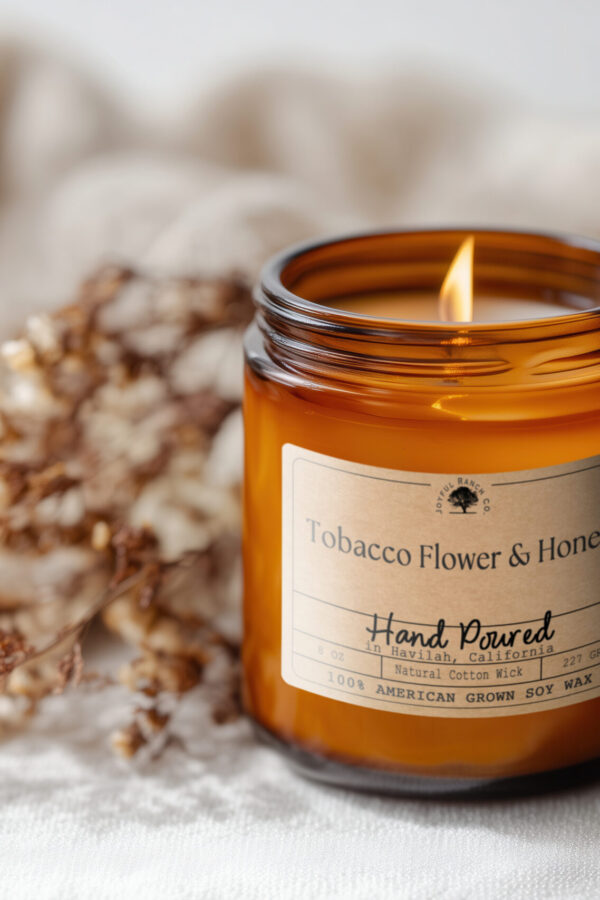 Tobacco Flower & Honey Soy Wax Candle
