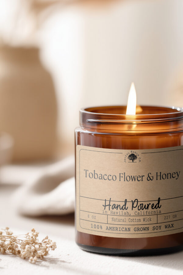 Tobacco Flower & Honey Soy Wax Candle