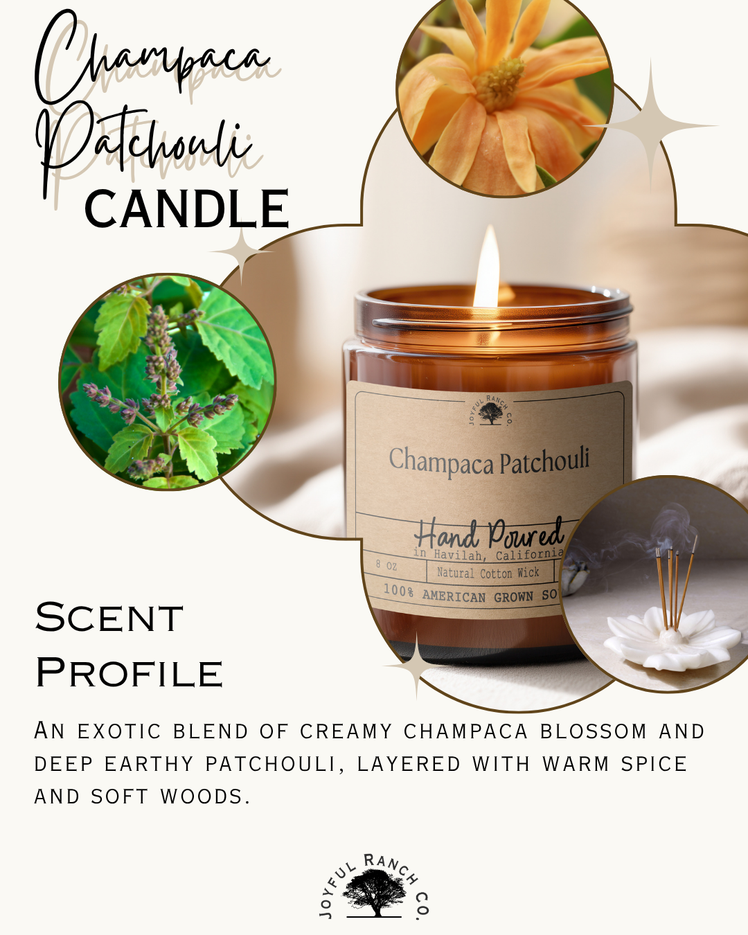Champaca Patchouli Candle - Image 4