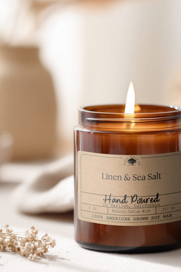 Linen & Sea Salt Soy Wax Candle