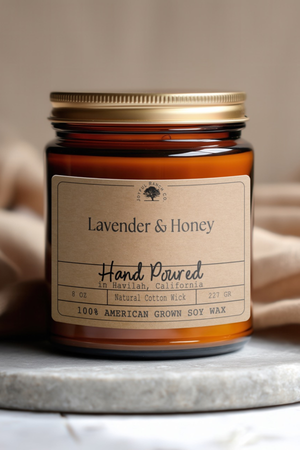 Lavender & Honey Soy Wax Candle