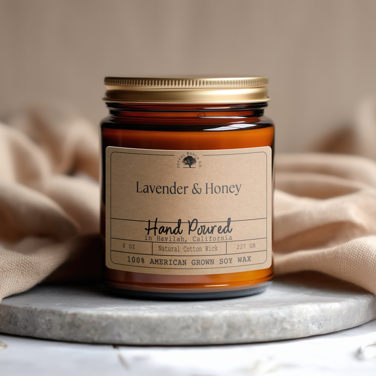 Lavender & Honey Soy Wax Candle